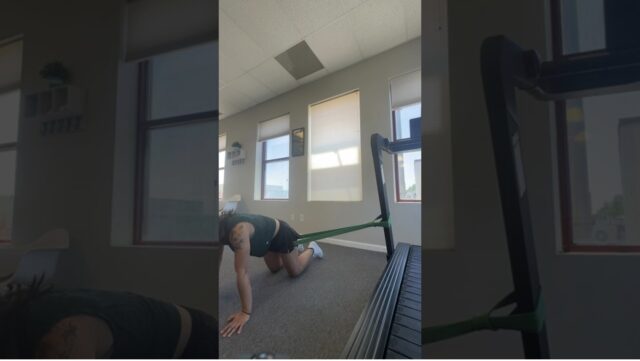 Lateral hip mobilization with band