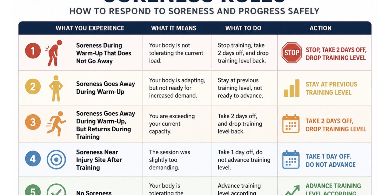 Soreness Rules- How to Train, Recover, and Progress Without Setbacks