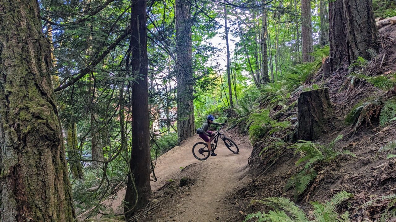 woman mountain biking physical therapy